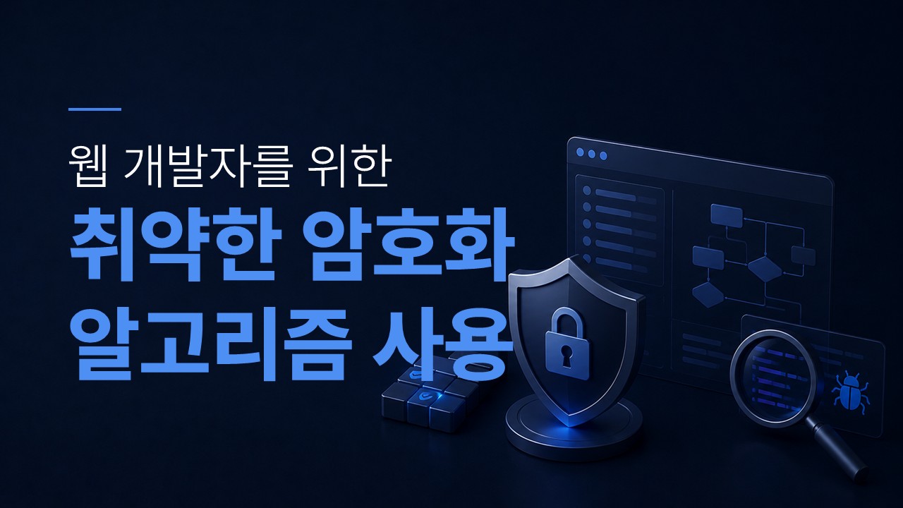 취약한 암호화 알고리즘 사용