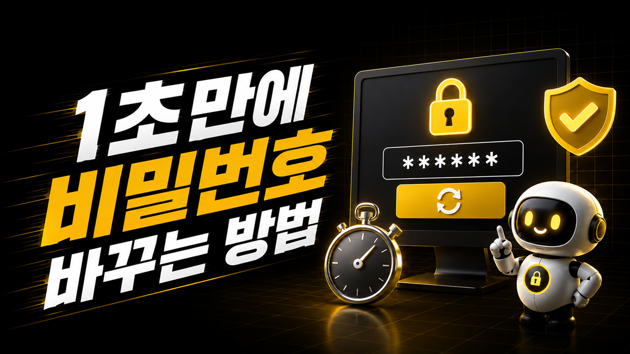 1초만에 비밀번호 바꾸는 방법